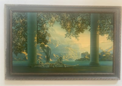 Lithograph Titled "Daybreak" By Signed Maxfield Parrish