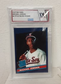 Michael Jordan Baseball Rated Rookie RC Chicago White Sox 1990 Fun City Cards VG