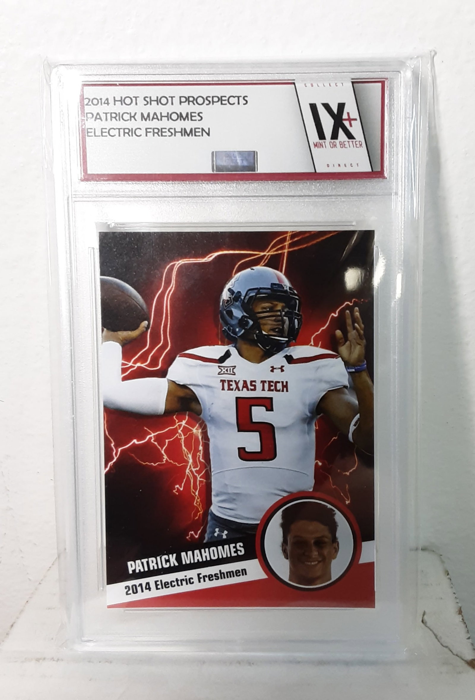 Patrick Mahomes #5 Hot Shot Prospect's Electric Freshmen Rookie (1 of 2)
