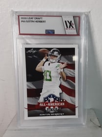 2020 Leaf Draft - All-American Justin Herbert #63 Rookie Card