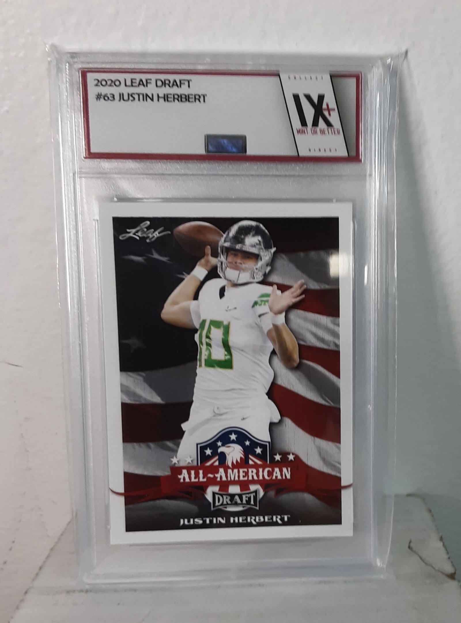 2020 Leaf Draft - All-American Justin Herbert #63 Rookie Card (1 of 2)