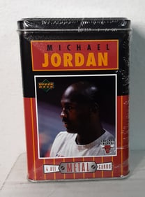 1996 Upper Deck Michael Jordan 4 All Metal Cards Sealed Tin Chicago Bulls NBA