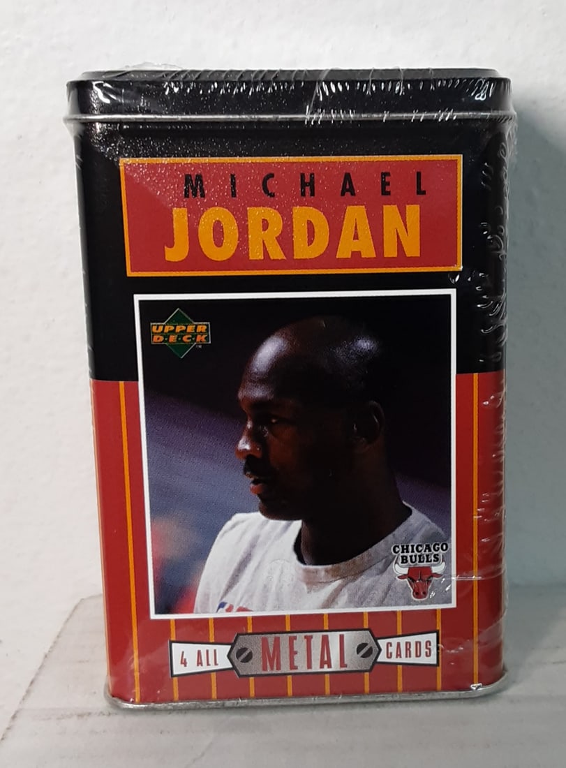 1996 Upper Deck Michael Jordan 4 All Metal Cards Sealed Tin Chicago Bulls NBA (1 of 2)