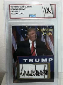 Donald Trump Rare "Sample" Die Cut 2020 Supreme Cuts Facsimile Autograph