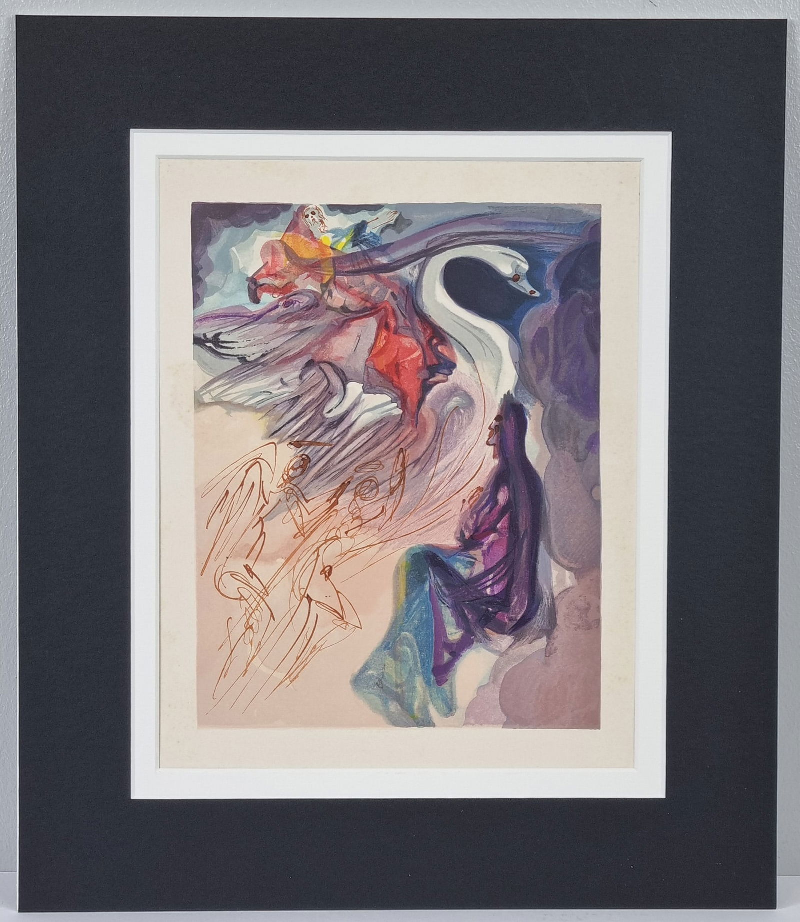 Salvador Dali “In the Heaven of Jupiter” Limited edition woodcut in colours (1 of 4)