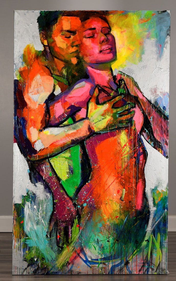 Adrian Torres (6ft) Original Painting: Very large (6ft) absolutely stunning original oil on canvas by the talented Spanish artist Adrian Torres. Ready to frame.. H: 195cm W: 115cm D: 3cm