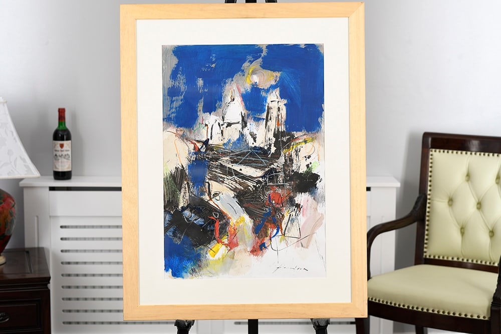 Armando Farina Original Painting, Italian Artist: Original framed oil on paper by the Italian artist Armando Farina is in his typical impressionist style. Supplied with replacement valuation for £1200.. H: 83cm W: 72cm D: 2cm