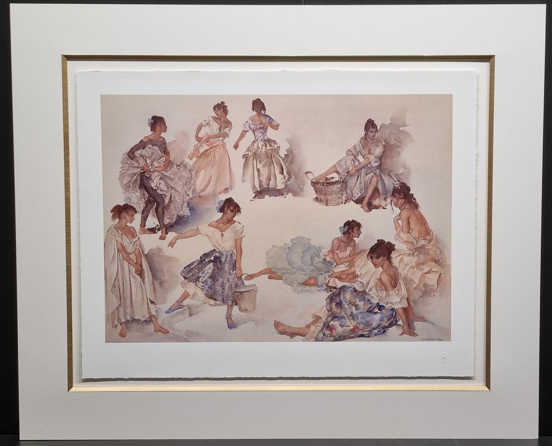 Sir William Russell Flint Limited Edition "Variations on a Theme" with Rare Flint Ltd Edition Book: A beautiful limited edition titled "Variations on a Theme" by the great artist Sir William Russell Flint. This limited edition is one of only 99 ever published worldwide. This lot will include a rare