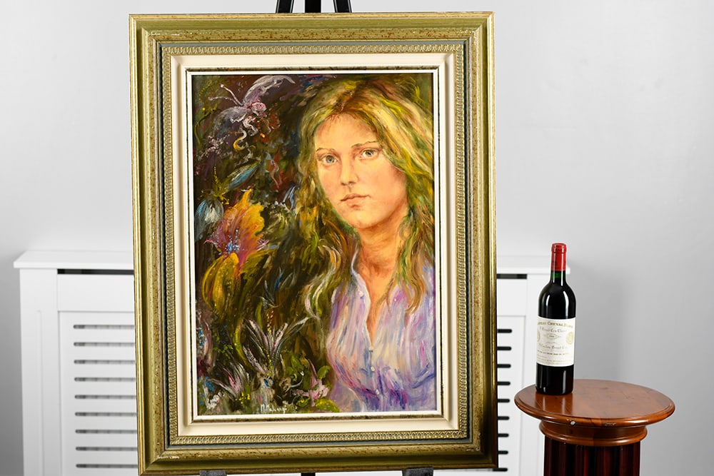 M. Maliangi Original Oil on Canvas: Original oil on canvas signed M. Maliangi which has been framed in an Italian bespoke frame.. H: 90cm W: 74cm D: 4cm