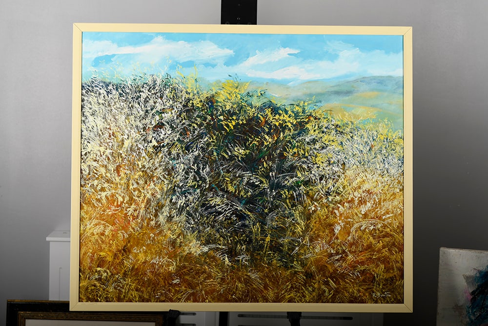 Original Oil on Canvas by E. Bertin: Original painting by Italian artist Bertin. This impressionist oil on canvas is signed and titled on the reverse by the artist.. H: 105cm W: 125cm D: 2cm
