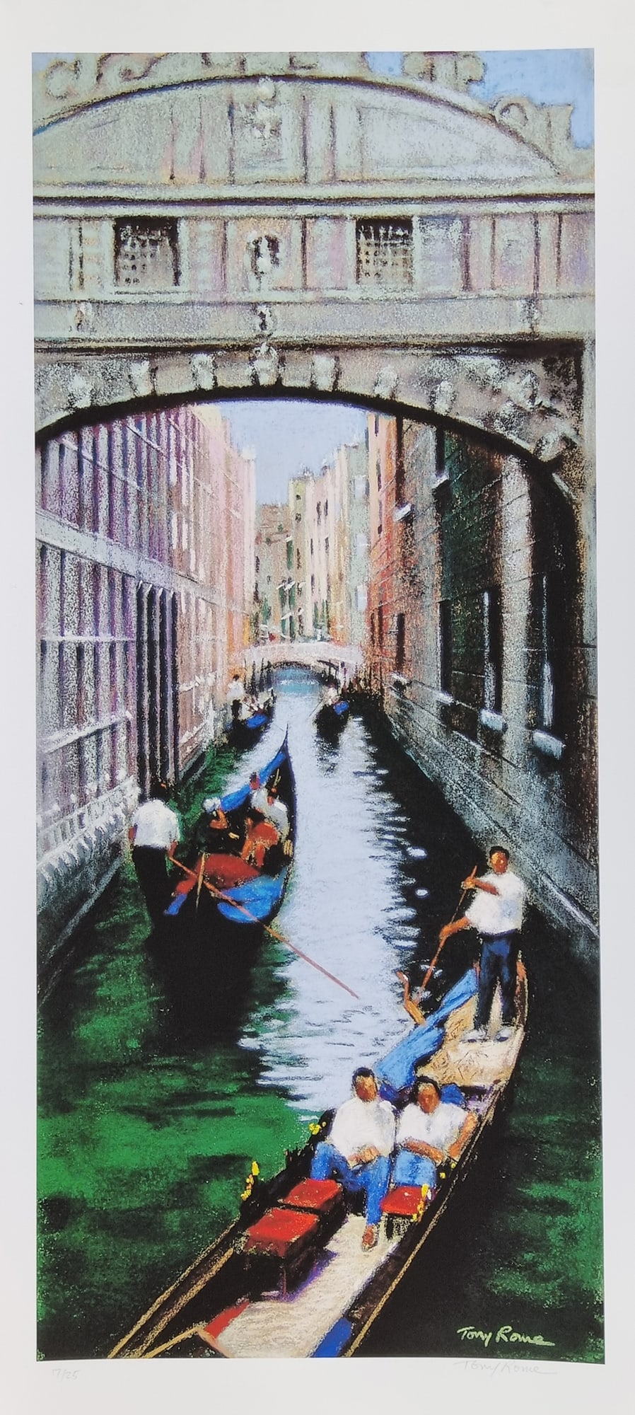 Tony Rome signed limited edition No.17/25: Tony Rome signed limited edition of New York. One of only 25 published (No.17). A high quality limited edition by this respected English artist.. H: 89cm W: 41cm D: 1cm