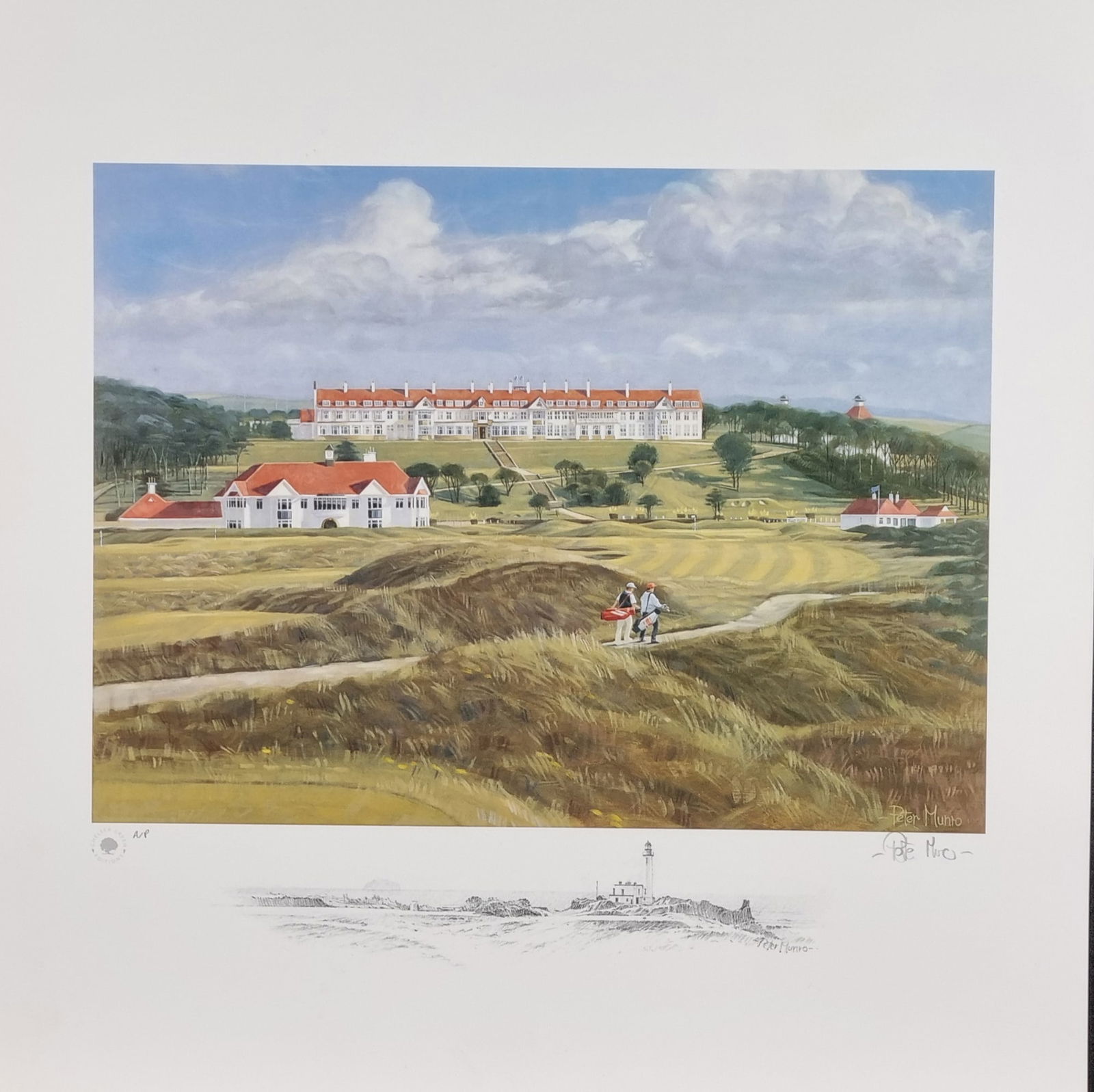 Peter Munro Signed Limited Edition "Turnberry" Artists Proof: From a sold out edition a Peter Munro Limited Edition titled "Turnberry". This is an "Artists Proof" from the edition. Signed by the artist.. H: 47cm W: 48cm D: 1cm
