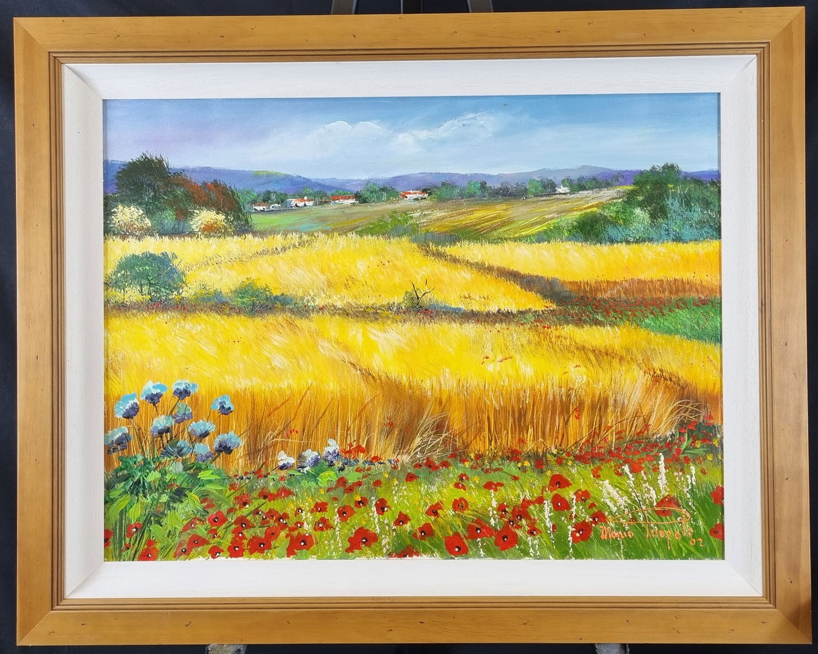 Mario Puopolo, Original Oil Painting on Canvas. "Estate in Calabria" (1 of 9)