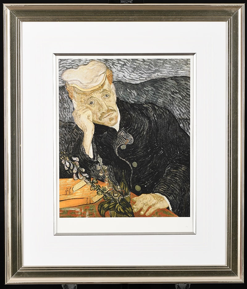 Van Gogh Limited Edition "Portrait of Dr Gachet": Limited edition of the famous Vincent Van Gogh painting "Portrait of Dr. Gachet". This is one from an edition of only 75 published worldwide. Superbly professionally framed and mounted and in