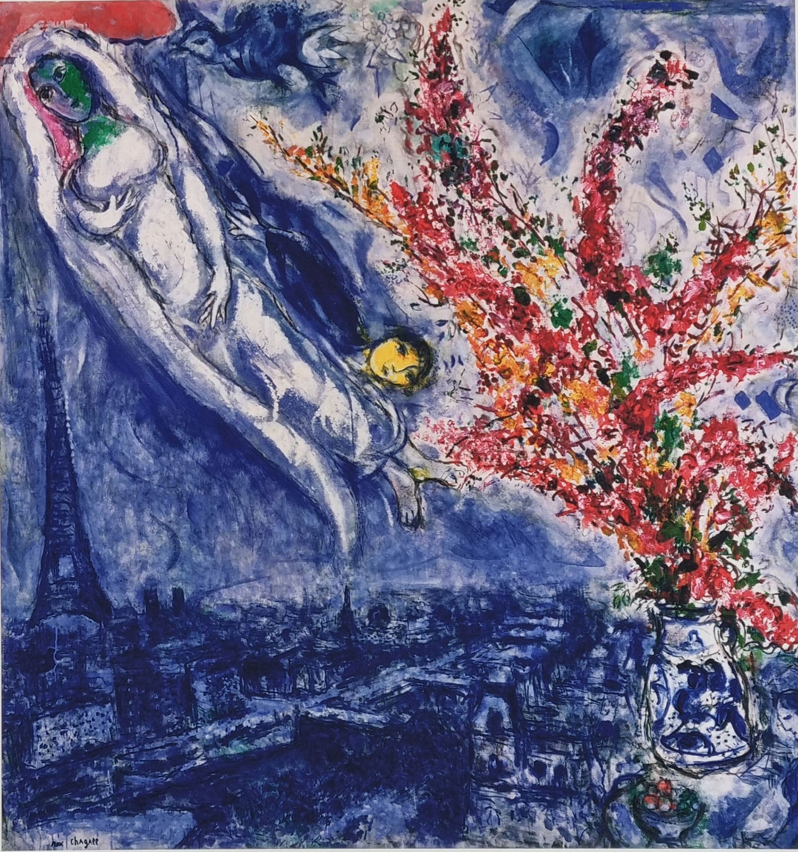 Marc Chagall "Flowers Over Paris" Limited Edition One of only 50 Worldwide (1 of 12)