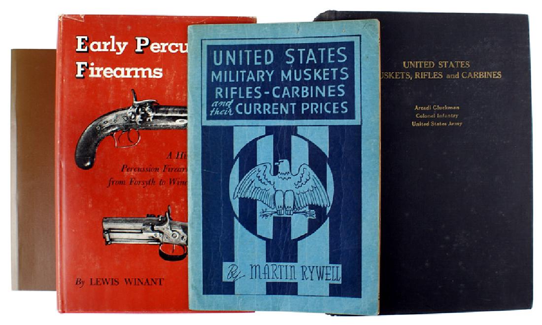 Lot of 4 gun reference books Warner CARBINES: I-084 Lot of 4 reference books: (1) "The Warner Collector's Guide to American Longarms" by H. Michael Madaus. Soft cover. Published in 1981. Photo illustrated and descriptions of each pictured item. 2