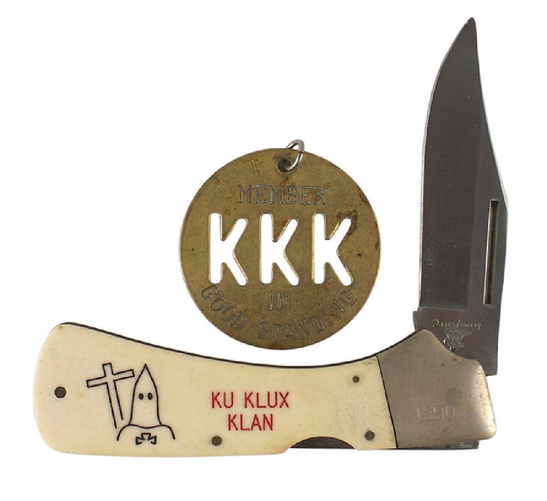 Reproduction KKK pocket knife tag