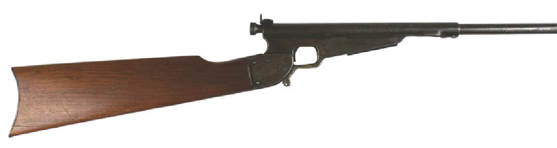 Hamilton Model No. 19 single shot rifle: M-027 Hamilton Model No. 19, 22 long, single-shot rifle. 12" bbl. With open sights. No serial number. Made 1898-1945. Excellent condition. (No New York State Sales). I