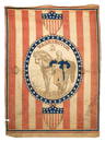 1876 Centennial George Washington textile flag