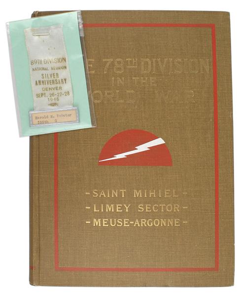 HISTORY OF THE 78th DIVISION IN WWI book: I-011 "HISTORY OF THE SEVENTY-EIGHTH DIVISION IN THE WORLD WAR 1917-18-19" by Thomas F. Meehan. With photos, maps, Honor Roll with bios, causality list, etc. Also, with a 1946 89th Division reunion ri