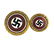 Pair German WWII NSDAP Gold Party Badges