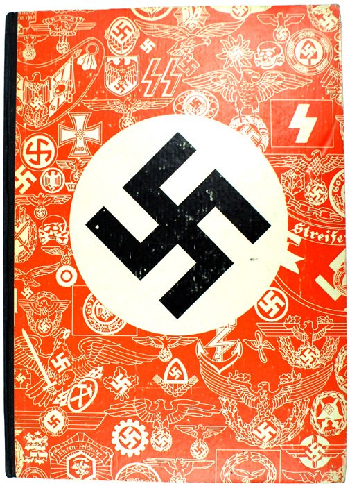 "F. W. ASSMANN & SOHNE" catalog of belt buckles: F. W. ASSMANN & SOHNE". Manufacturer's catalog of belt buckles, eagle insignia, gorgets, medals and badges, buttons, cap devices and belt and headgear fittings/accessories. 89 photo illustrated pages.