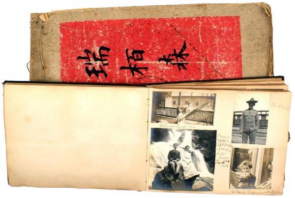 Lot of 2 U.S. military career photo albums: L-23 Lot of 2 photo albums belonging to Margaret Hay Robertson, the daughter of an American military career officer. Both albums are a representation of the Robertson family's view of the historical h