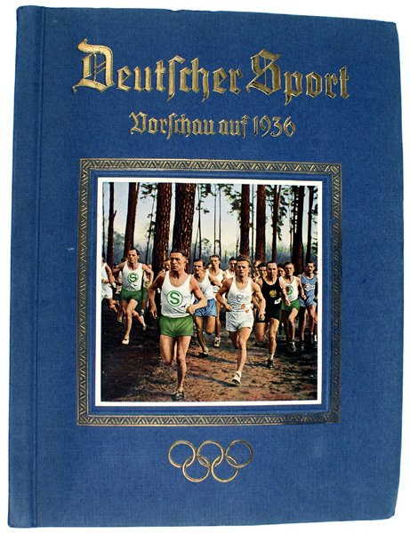 German sports National Games 1934 book: I-50 "Deutscher Sport – Vorschau auf 1936". 1934 published cigarette card album on German sports – history, training, national competitions, relationship to military training, the National Games o