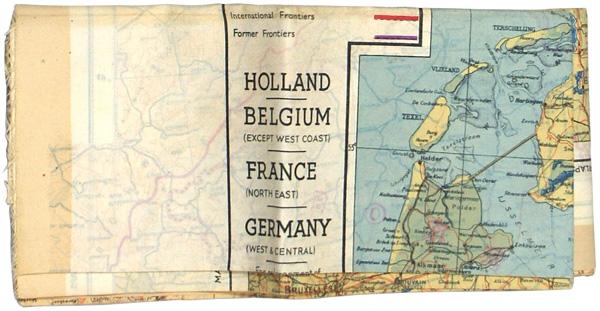 U.S. WWII silk escape map GERMANY HOLLAND: H-159 Same as above. II