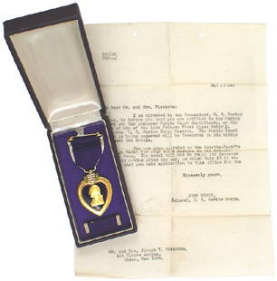 USMC WWII KIA Purple Heart medal: B-236 USMC WWII KIA Purple Heart. Split Brooch.Reverse engraved “PFC PETER P. PICHOTA USMCR”. With a ribbon bar, the original Navy-type presentation case, and the cardboard box. Also with a 1943 l