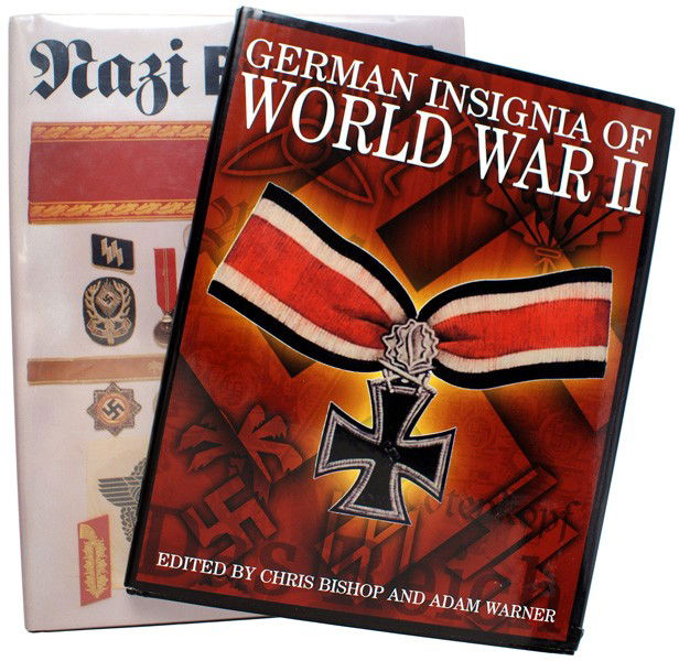 Lot of 2 German WWII insignia books: I-52 Lot of 2: (1) "Nazi REGALIA". 1992 publication by E. W. W. Fowler. Large format with color photos. 160 pp. With jacket. (2) "GERMAN INSIGNIA OF WORLD WAR II". 2002 publication. Large format with