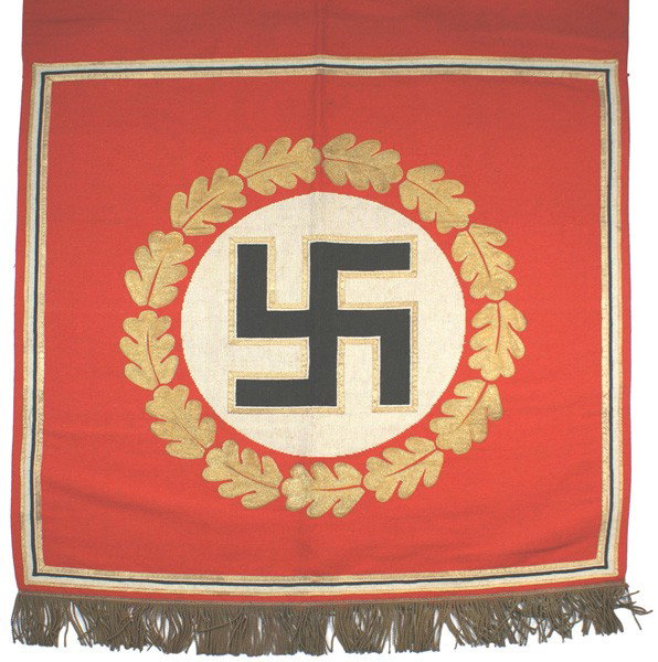 German WWII Reichschancellory tapestry flag
