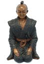 Antique bronze kneeling Samurai