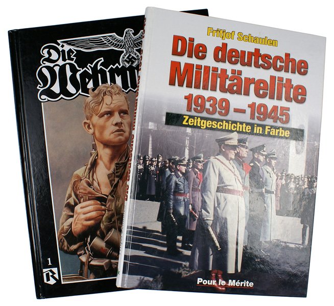 Lot of 2 German reference books firearms: I-47 Lot of 2 books: (1) "Die Wehrmacht"' by Ryton Publications. 2000 publication-German WWII firearms photos, including weapons being used. 173 pages. Large format. (2) "Die Deutsche Militarelite 193