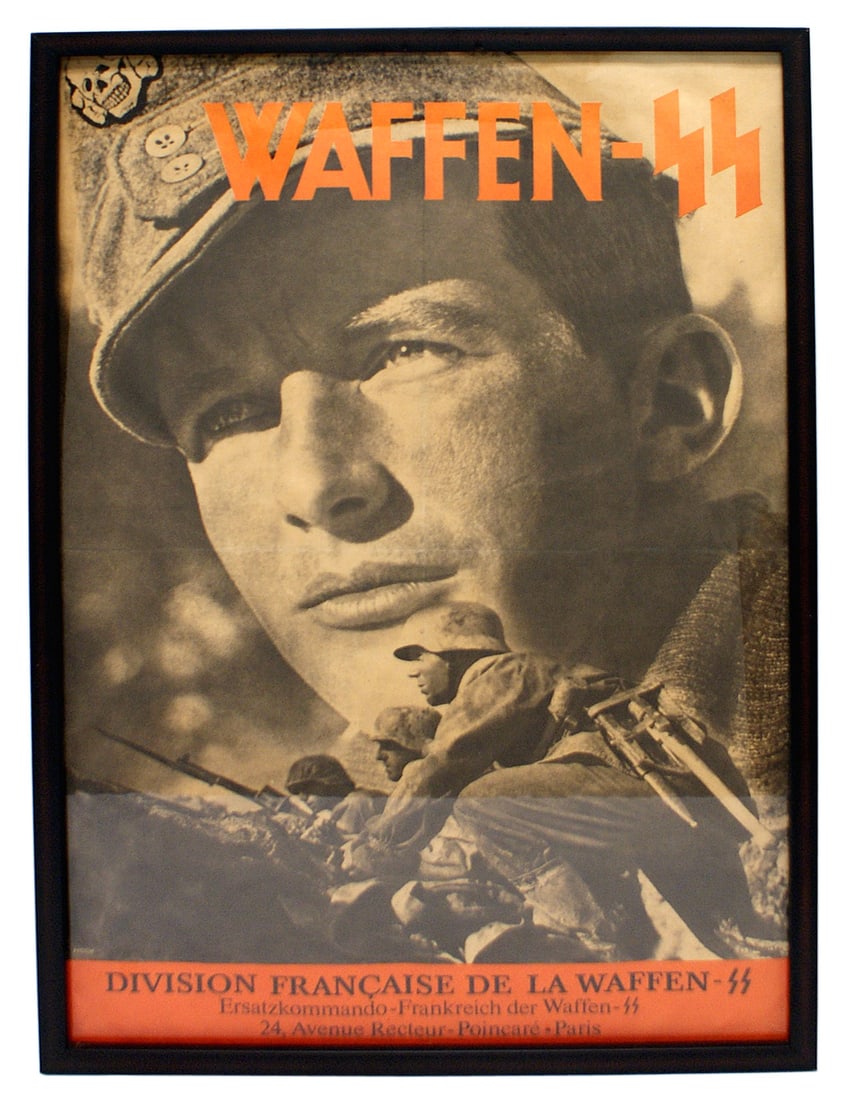 German WWII poster French recruitment WAFFEN SS (1 of 1)
