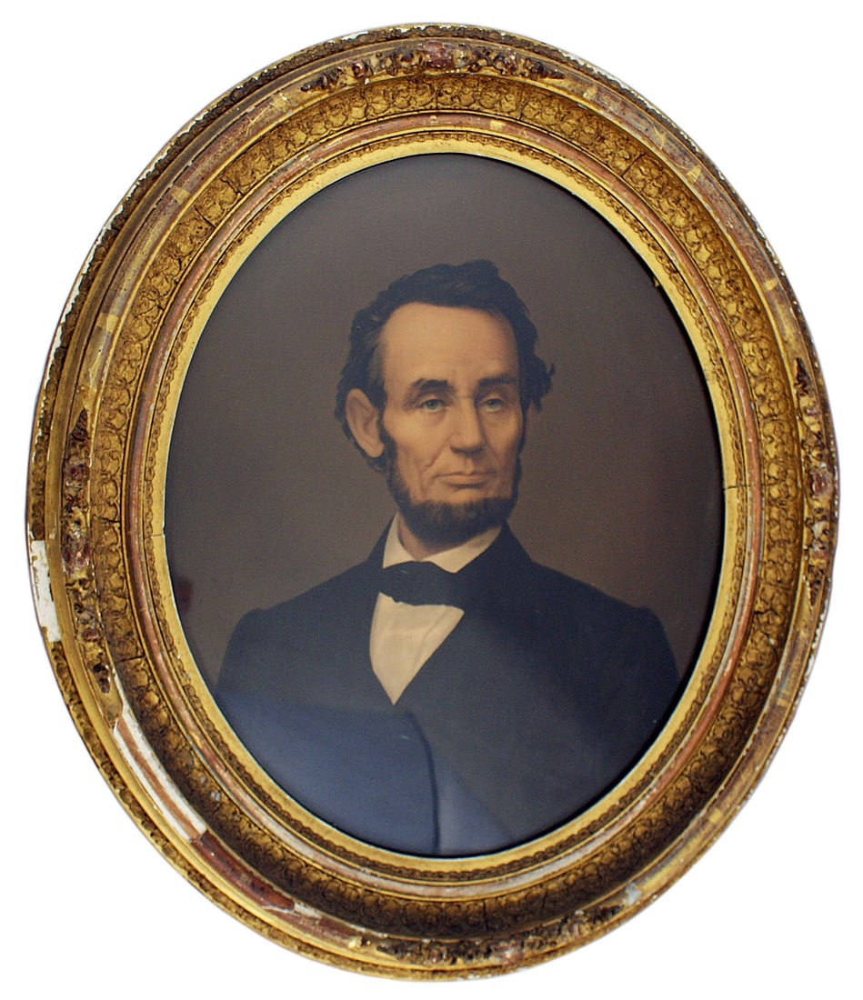 1867 dated Abraham Lincoln chromo-lithograph (1 of 2)