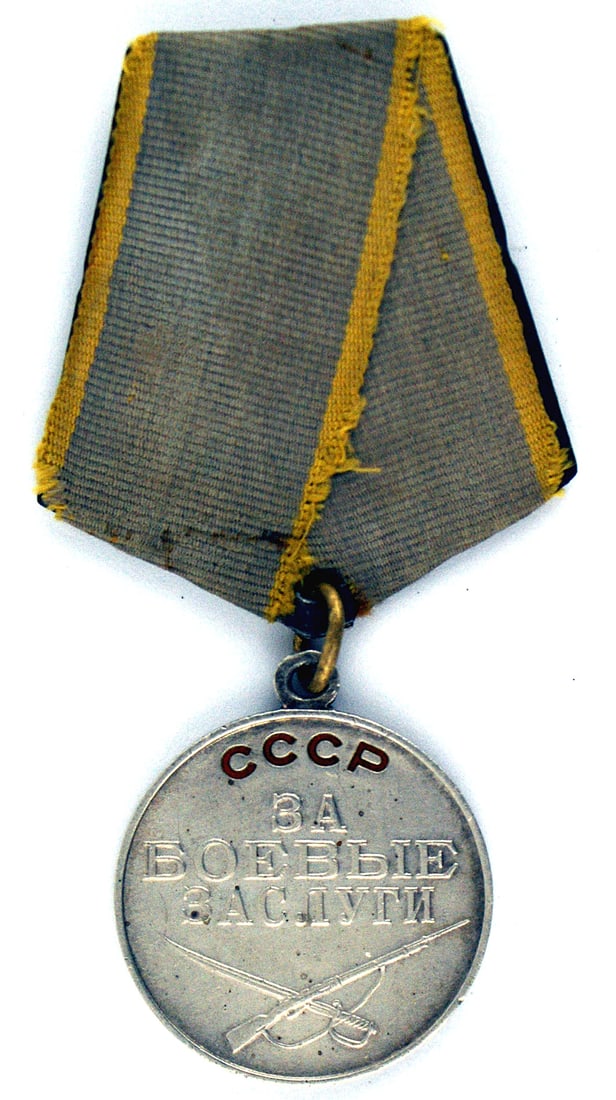 Russian medal for Distinguished Service in Battle (1 of 2)