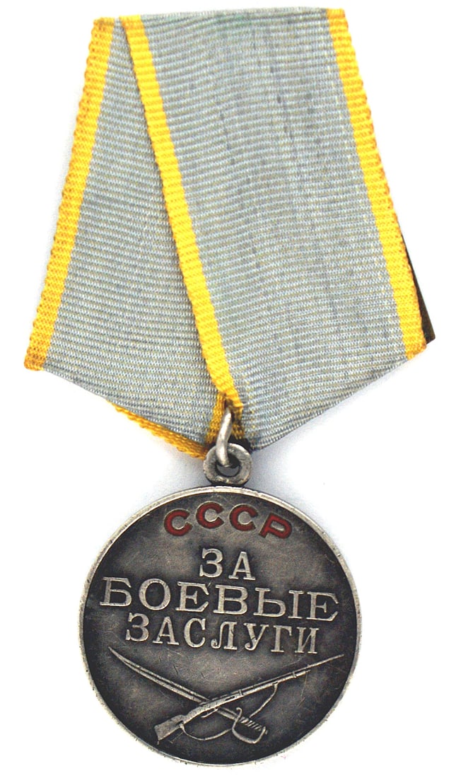 Russian medal medal Distinguished Service in Battle (1 of 2)