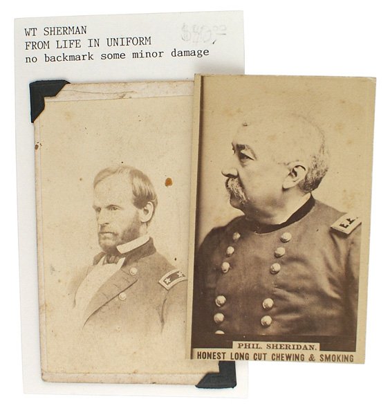 Lot 2 Civil War CDV Sherman Sheridan: K-39 Lot of 2 CDV's: General William Sherman and Philip Sheridan. II
