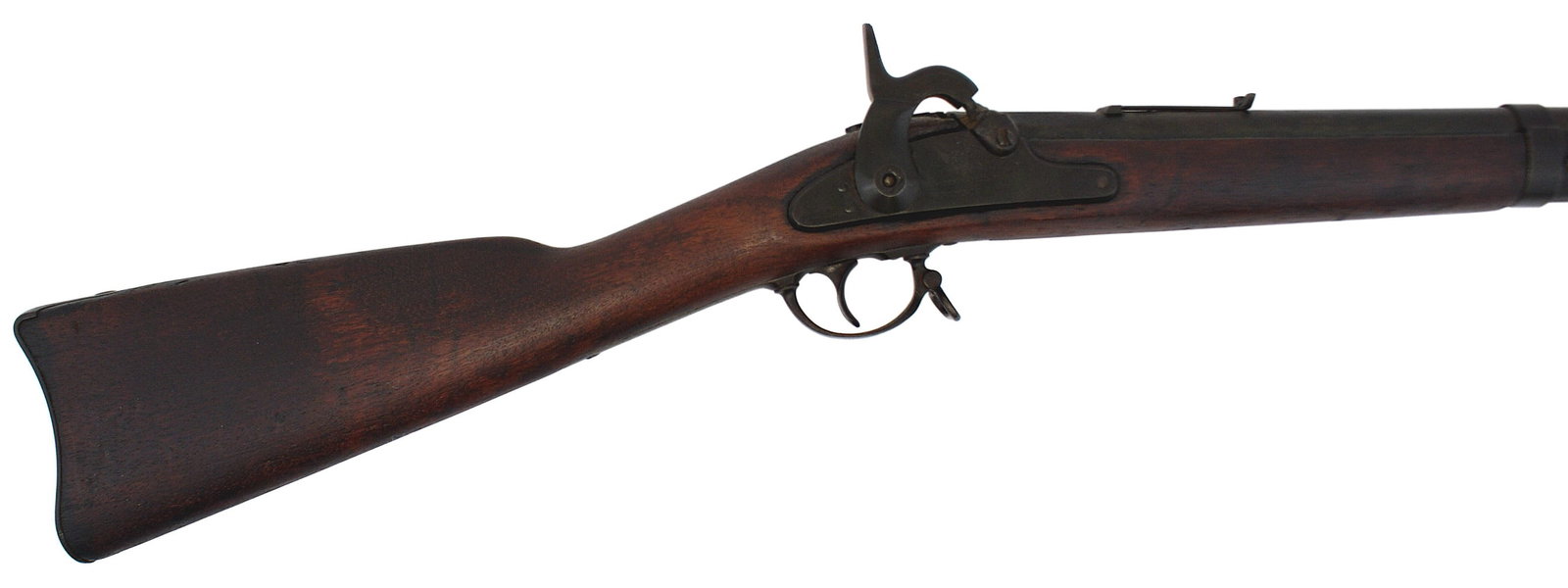 Restored Civil War musket PROVIDENCE TOOL CO: K-016 Restored Civil War musket. All metal parts and barrel were cleaned of rust and treated with a darkening agent, making this musket suitable for display. Lockplate has "U. (eagle is visible) S". a