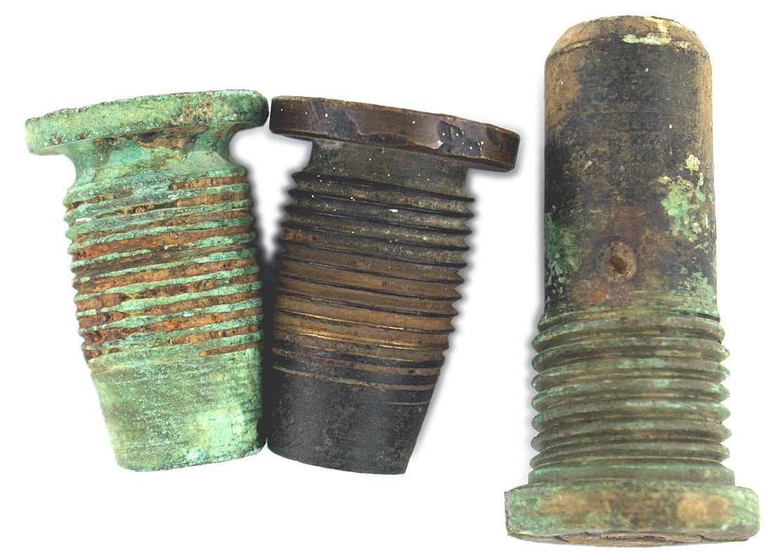 Lot of 3 Civil War Federal fuzes (1 of 1)