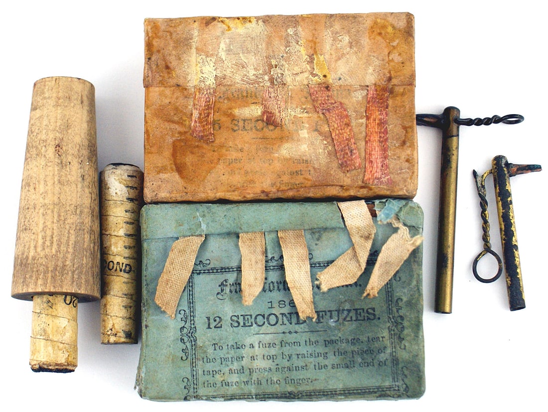 Lot US and Confederate Civil War Artillery fuzes (1 of 1)