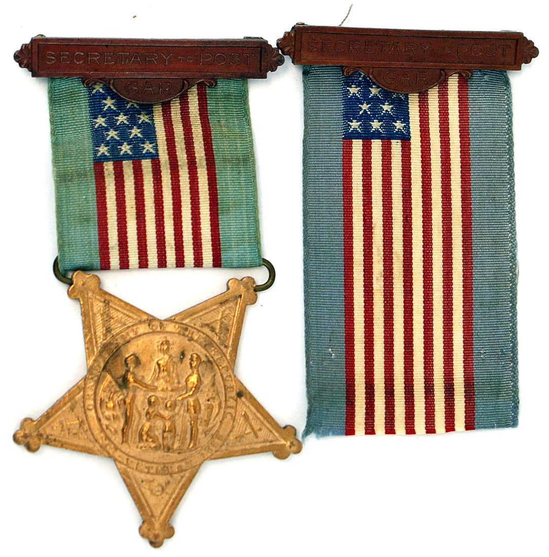 Civil War GAR Badge Secretary to a Post Officer (1 of 2)