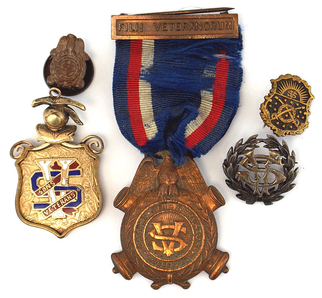 5 US Sons of Veterans badges (1 of 2)
