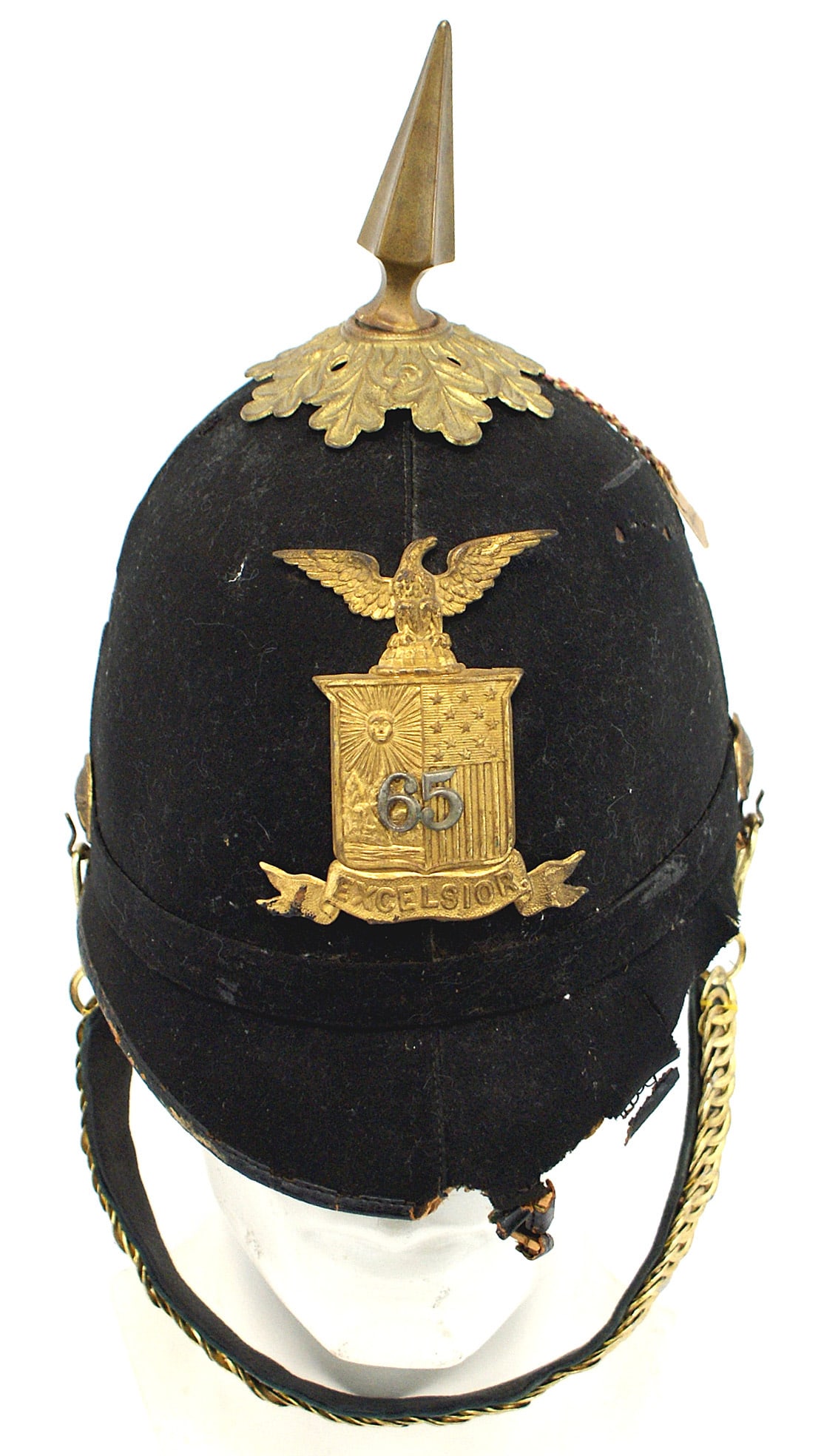 Antique US spiked helmet 1880-90s NY Excelsior (1 of 4)