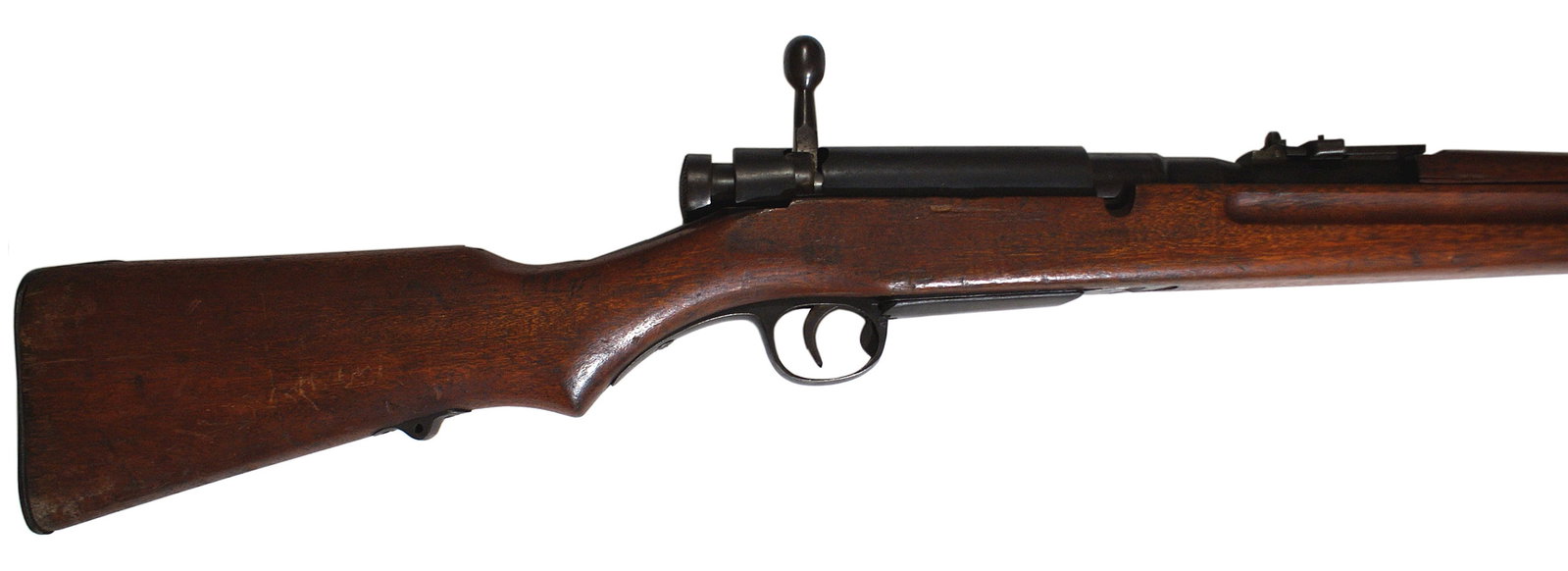 Japanese Arisaka 65 rifle: M-012 Japanese Arisaka 6.5. SN#87. Early Japanese Arisaka type 38. With dust cover. Everything with a serial number is matching, including the dust cover. Overall condition is fair, loose handguard an