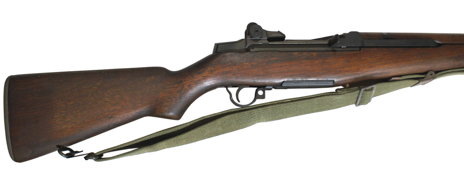 US International Harvester M1 Garand rifle: M-024 International Harvester M1 Garand 30-06 SPRG. SN#2580083. Overall condition is very good. Bore condition is fair. Stock, finish, and bluing are all in very good condition. The action is stiff. T