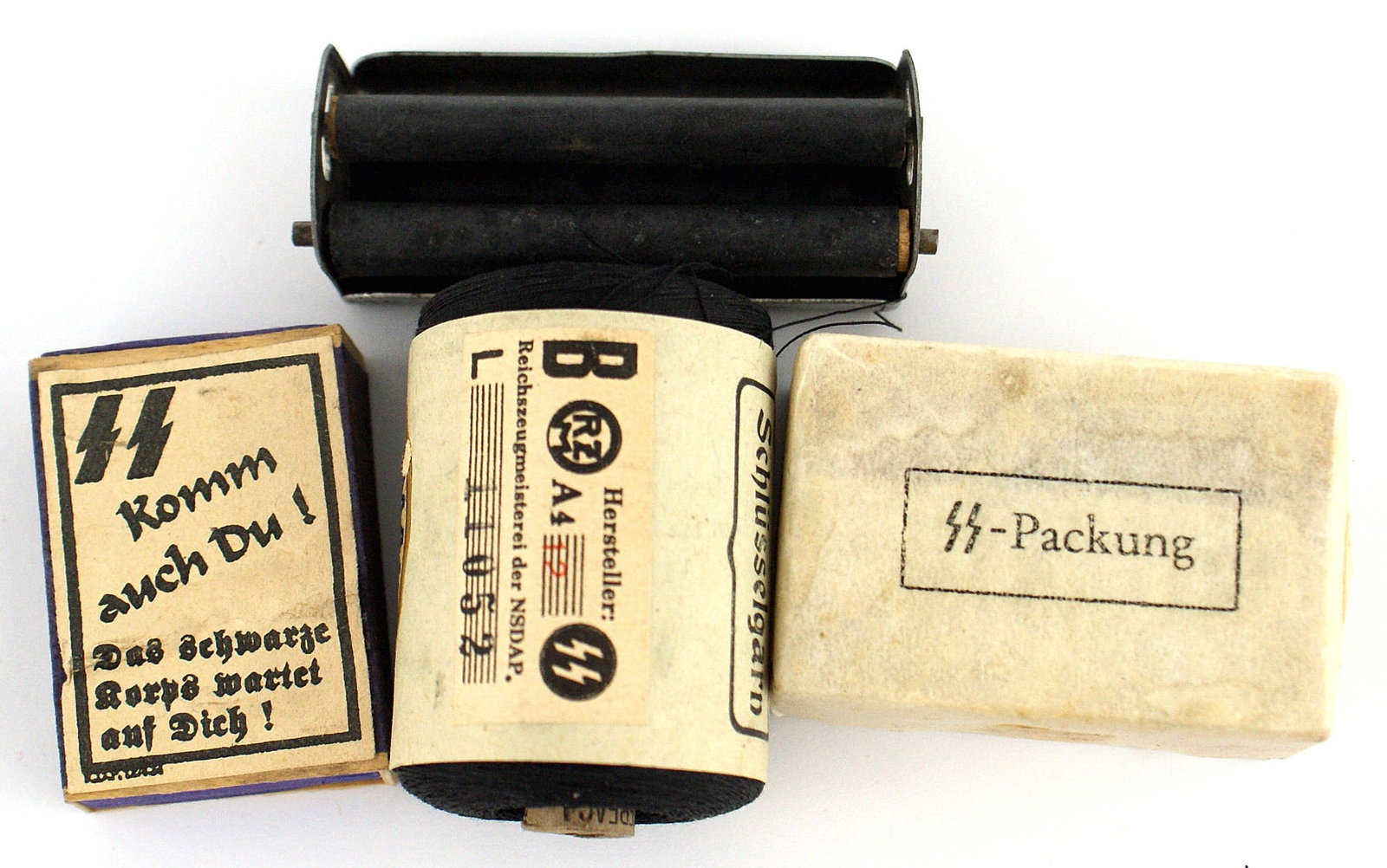 German WWII Waffen-SS backpack lot SS soap thread (1 of 1)
