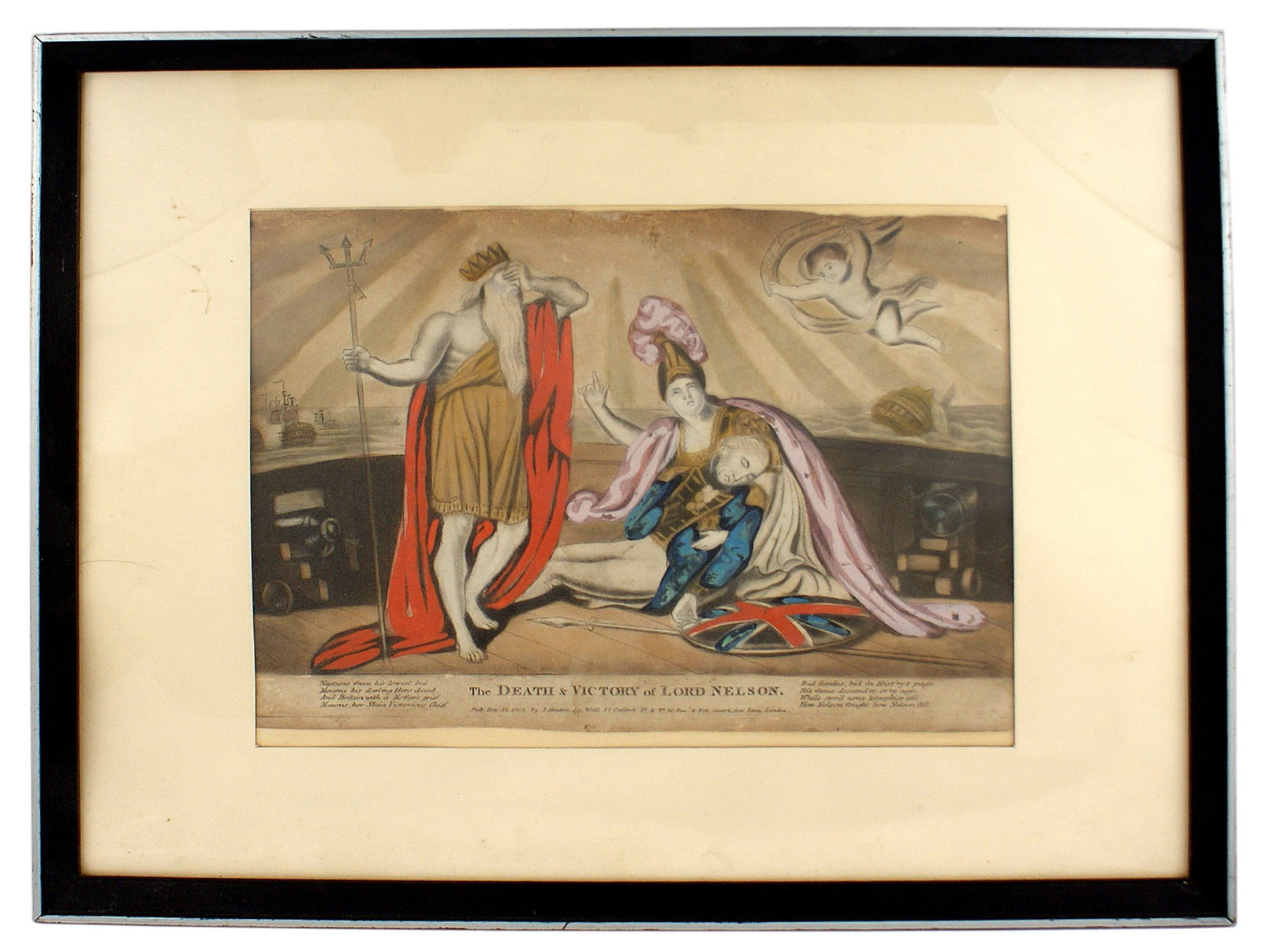 DEATH & VICTORY LORD NELSON British print 1805 (1 of 1)