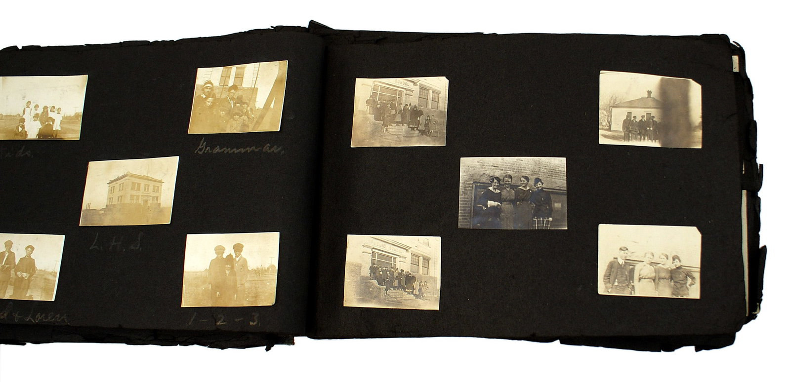 Americana photo album 1900 to 1923: L-032 An Americana photo album covering the period from approximately 1900 to 1923 represents daily life in a farming community near Berlin, Nebraska. Over 300 photos show the economic, social, educat